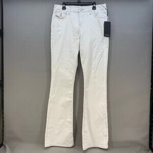 True Religion Jeans Women's 29 Optic White Becca Mid Rise Bootcut Western NWT